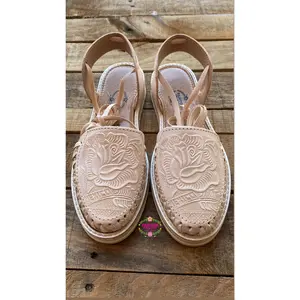 Mexico - Natural Tooled Lace Up Mexico - Natural Tooled Lace Up