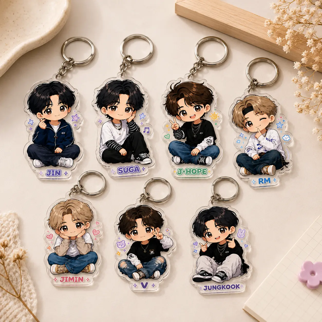 Member Acrylic Keychain, Gift For BFF, Gift For Her, Gift For Him, Birthday Gift