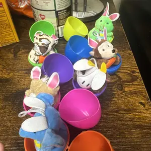 12set/24set/30set/36set Prefilled Easter Eggs with Plush Stuffer Animal for Easter Eggs Hunt Basket Stuffers Filler Prefilled Easter Eggs with Bunny for Boys Girls Outdoor Play Classroom Prize Easter Party Favors