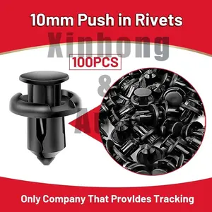100 Pcs for Honda Bumper Clips Retainer 10mm Hood Fender Push Rivets Fasteners
