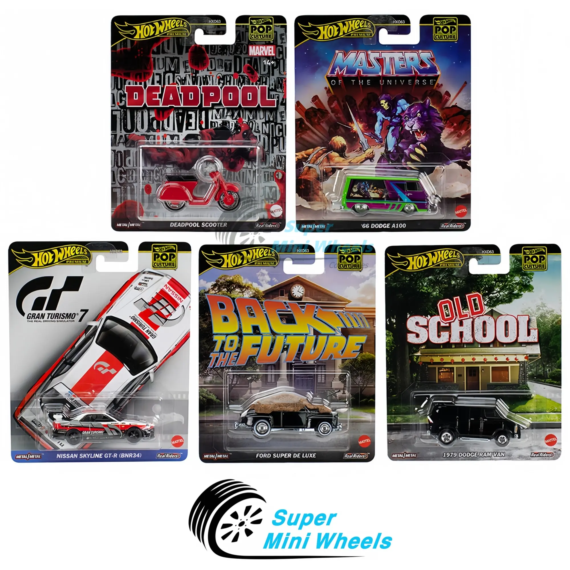 Hot Wheels Premium 2025 Pop Culture J Case - 5 Cars Set