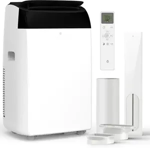 【Summervibes】Garvee Portable Air Conditioners 12,000 Btu Small Air Conditioner, Portable Air Conditioners Cooling Up to 550 Sq.Ft, Fan, Dry, Cooling Modes 3-In-1 Ac Units for Rooms with Lcd Display Remote Control, White