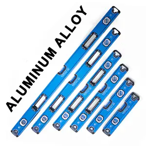 Vertical Sight 6-Piece Aluminium Alloy Levels Set 12/16/20/24/32/40 Inch Magnetic Torpedo Level 45°/90°/180° Bubbles Open Top View Design for Contractors DIY Heavy Duty Industrial Hardware Tool - Home Metal Scale