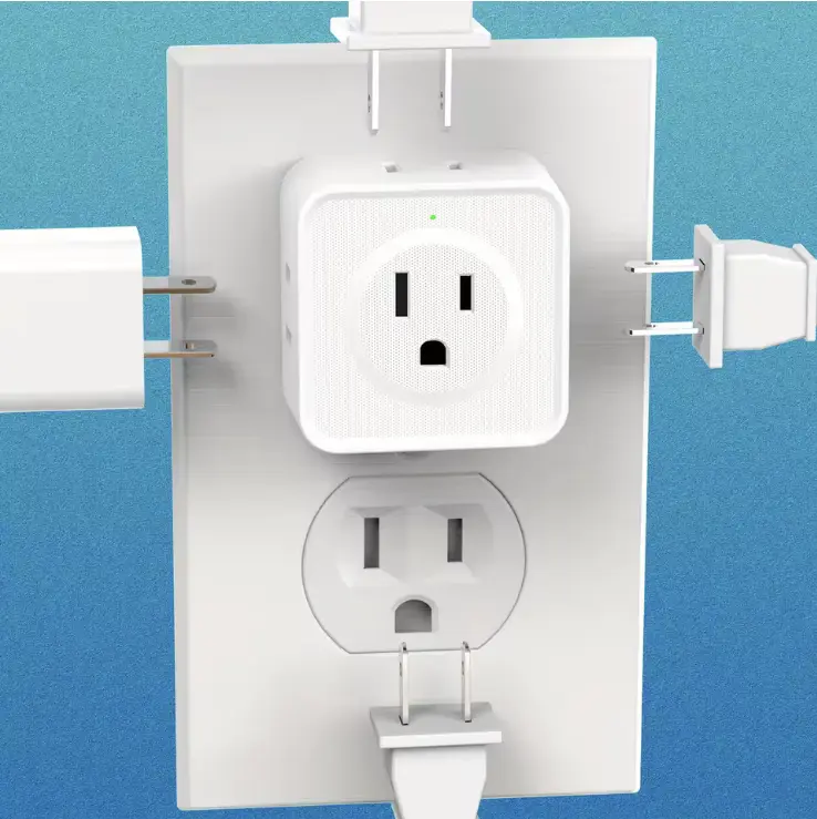 5 Way Multi Plug Outlet Extender, Small Electrical Outlet Splitter for Travel, Home, Office, Dorm