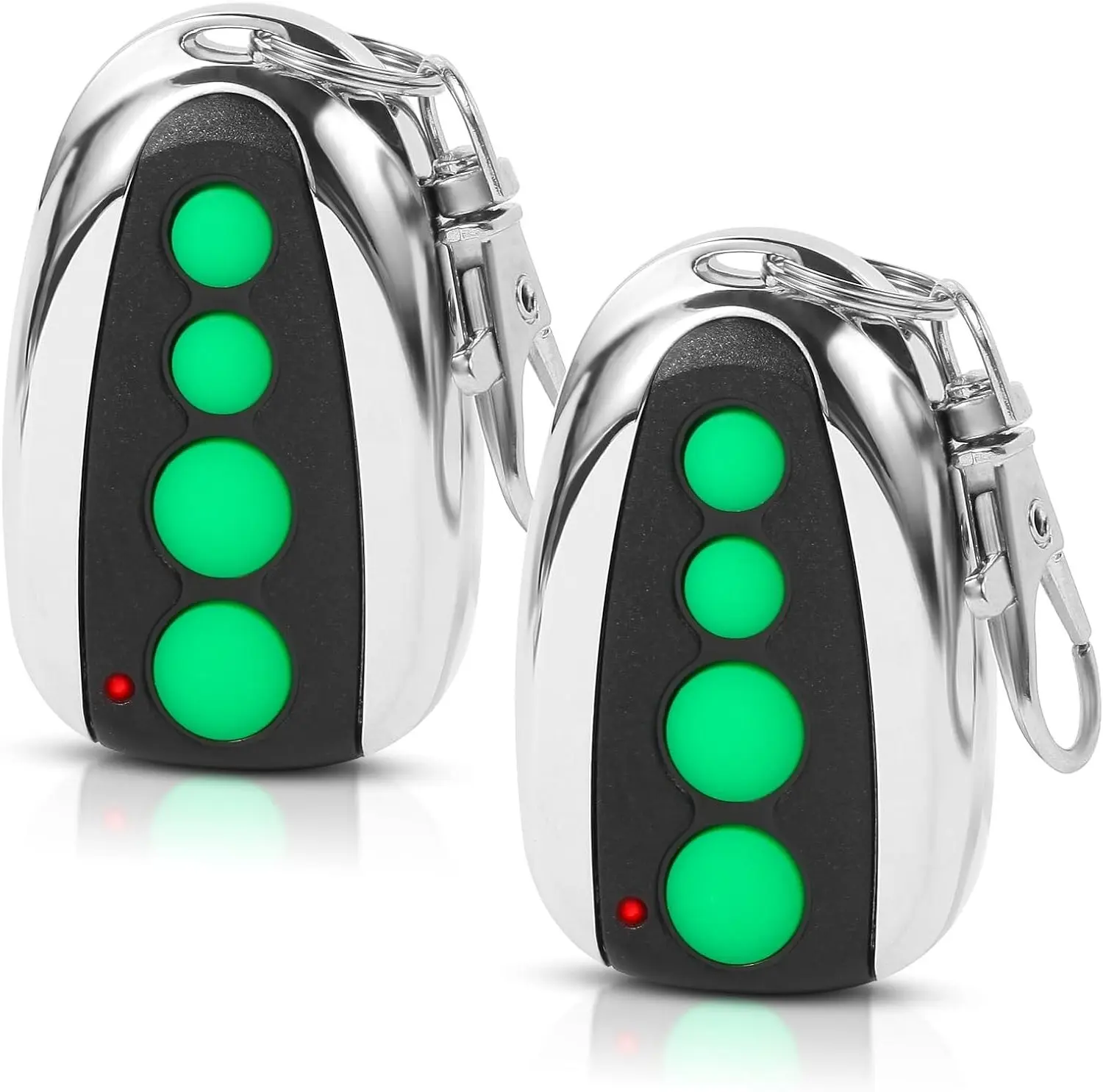 Remote Control Transmitter 433.92 MHz for Automatic Swing Sliding Gate, 4-Button Wireless Keychain Fobs Security Gate Controller (2 Pack)