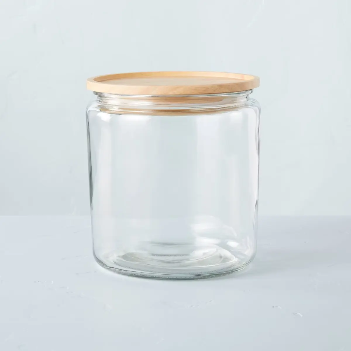 Large 125oz Glass & Wood Storage Canister - Hearth & Hand with Magnolia: Airtight Seal, Hand Washable, Kitchen Essential
