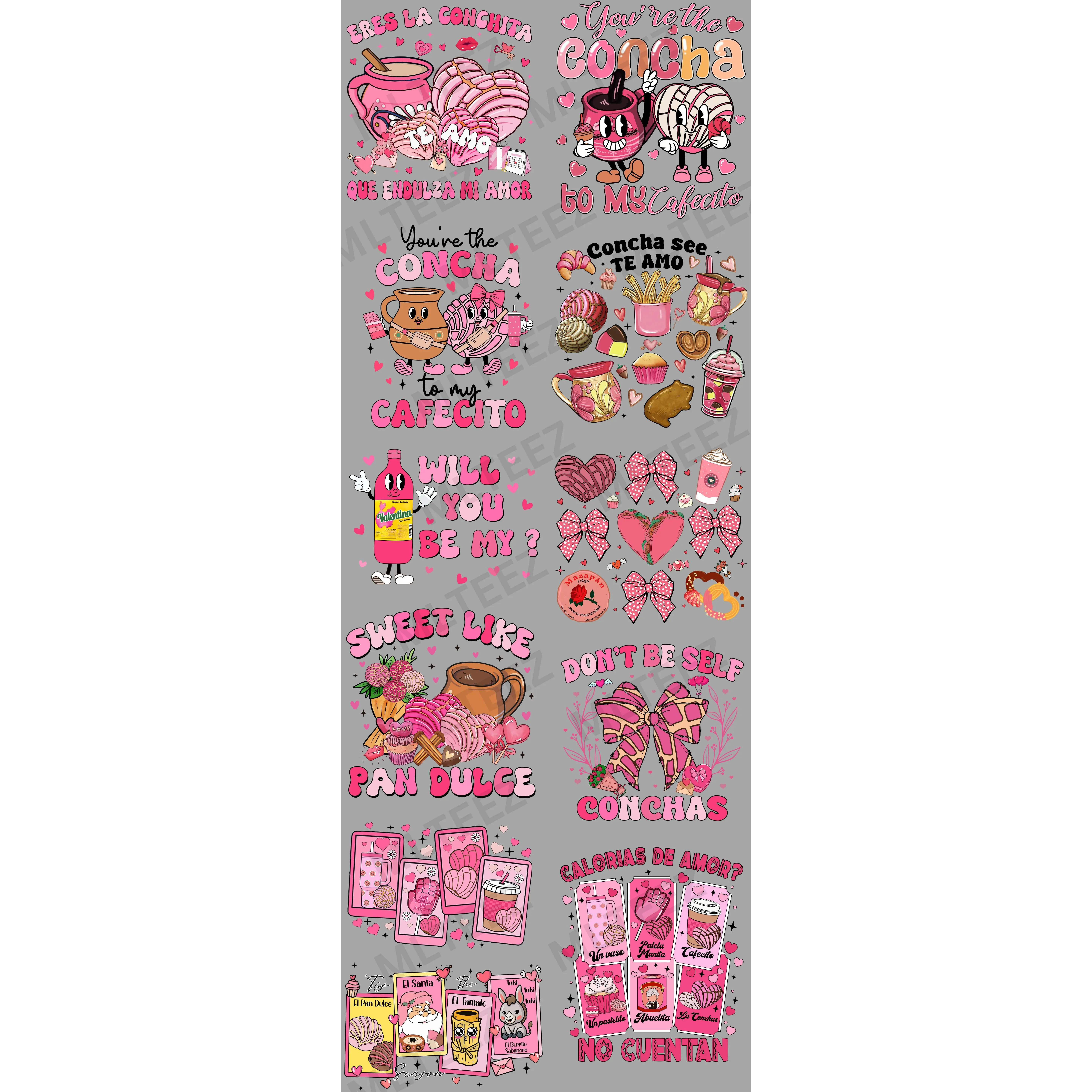 ERES LA CONCHITA (60 INCH) PREMADE GANGSHEET - 22X60 DTF TRANSFERS - DIRECT TO FILM