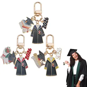 2026 Bachelor's Cap and Doctoral Cap Pendant Keychain Bag Charm Student Graduation Season Commemorative Gift