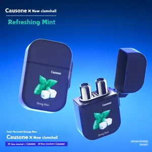 Nasal Stick Inhaler, Powerful Essential Oil, Fresh Vibe, On-The-Go, Breathe In Life, Multi Fruity Flavor with 2 Replaceable Sticks, Mint Flavor