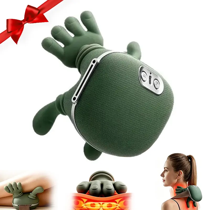 6D Deep Kneading Shoulder Massager - Body Care Machine, Compact, Heatable, Lightweight Wearable Portable, USB-Rechargeable Heat Therapy for Neck, Waist Full Body Relief, Usb Port, 6D Simulated Hand Techniques