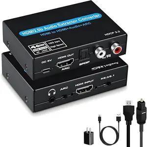Hdmi audio extractor splitter adapterhdmi to hdmi arc optical spdif 35mm stereo audio out or hdmi arc adapter to optical rca 35mm audio support hdmi 20b hdcp 22