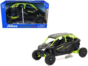 Polaris RZR Pro R UTV Black and Lime Green 1/18 Diecast Model by New Ray