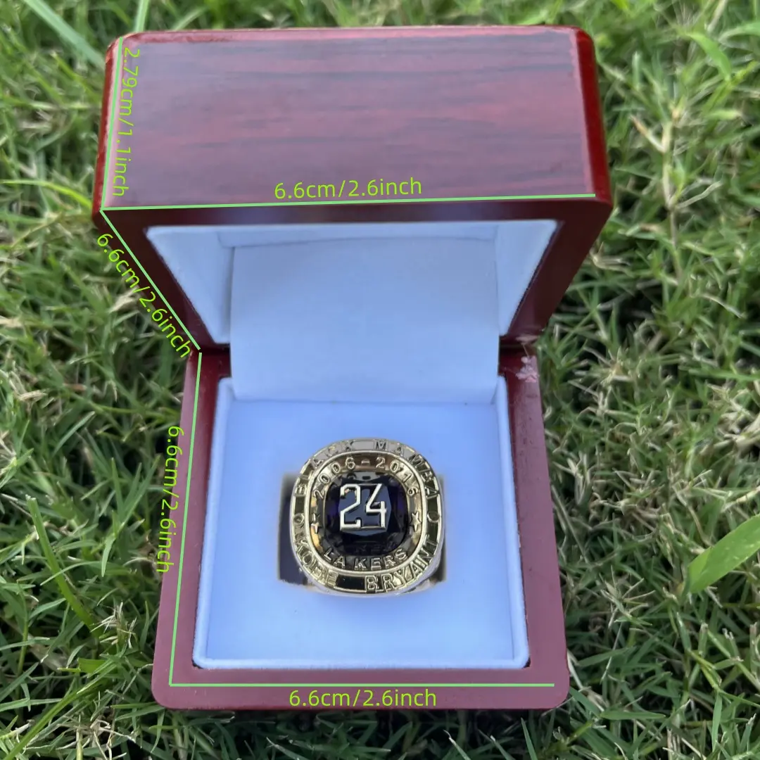 basketball player number #8 #24 championship style memory ring for fans best collection gift