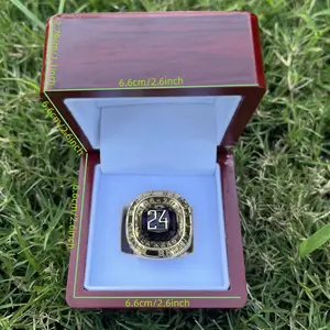 basketball player number #8 #24 championship style memory ring for fans best collection gift