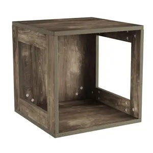 Lavish Home Stackable Cube End Table MinimalistOpen Sides