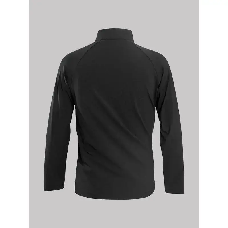 Men's Half-Zip Quick-Dry Long Sleeve T-Shirt, Moisture-Wicking & Sun Protection, UV Upf SPF Performance Tee for Gym & Outdoor Activities Men's Half-Zip Quick-Dry Long Sleeve T-Shirt, Moisture-Wicking & Sun Protection, UV Upf SPF Performance Tee for Gym & Outdoor Activities