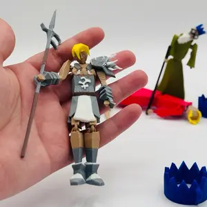 OSRS Steve Figure – 3D Printed Articulated RuneScape Wiggly Desk Toy