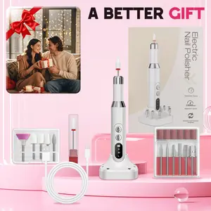 Portable Compact Electric Nail Drill Set, Professional Nail Art Manicure & Pedicure Tools, Suitable for Acrylic Gel Soak Powder Nails, Nail File Polishing Kit, Nail Care, Nail Drill Polisher