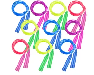 10 Pack Colorful Jump Rope Set | Adjustable Plastic Skipping Ropes for Outdoor Play