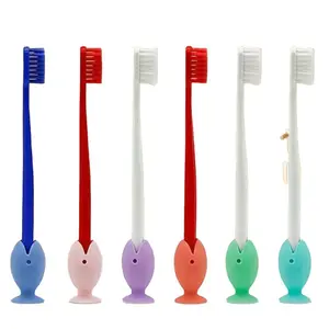 6-Pack Fish-Shaped Silicone Toothbrush Holder, Portable Cute Toothbrush Stand, Travel Toothbrush Protector, Home & Travel Use