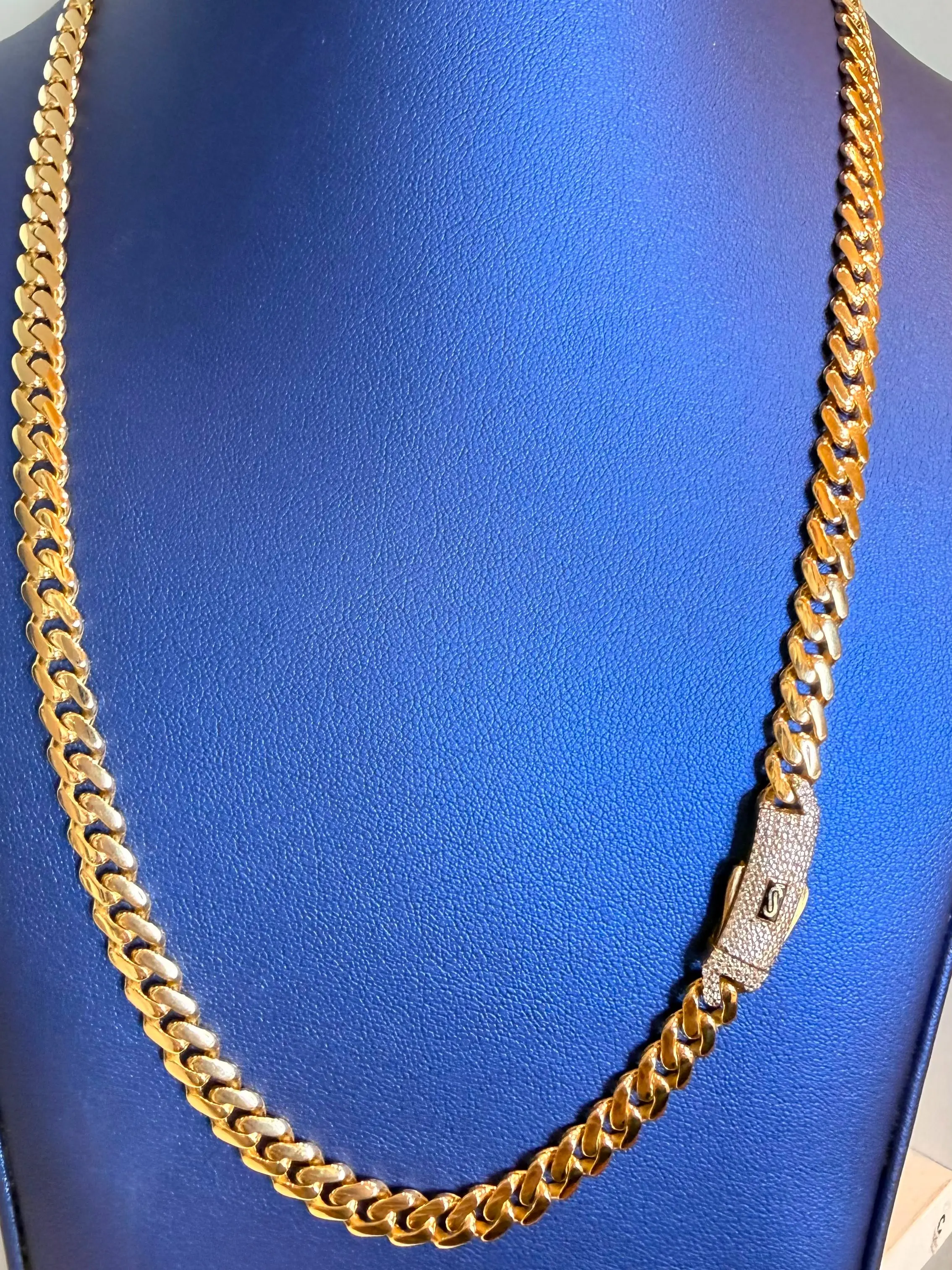 14K Gold 6.5mm Cuban Link Chain (20")