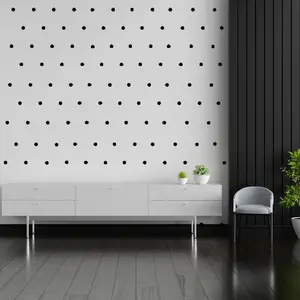 Black Polka Dot Wall  - 100 count 1 Inch Matte Vinyl Dots - Not Stickers - Removable & Safe for Walls - Easy to Peel & Stick -  & Bedroom Decor by