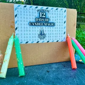 Divine Eye 12 Days Of Candle Magic Spiritual Advent Calendar Gift Set : for Christmas, Yule, Winter Solstice, includes With 13 Ritual Spell Candles