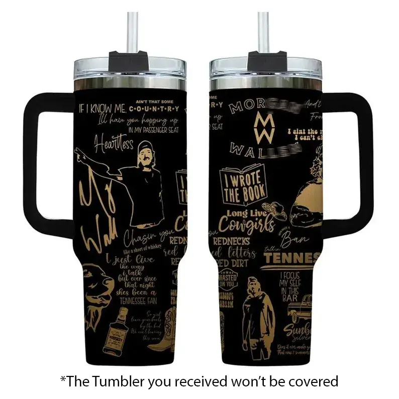 Wallen Still The Problem Tour 2026 40oz Stainless Steel Vacuum Flask - Reusable Vintage Country Music Tumbler, 20oz Skinny Tumbler (No Handle), Straw, Insulation, Sturdy Portable Lid, MW Western Cowboy Fan Merch, Gift for Music Lovers, Everyday Use, Anti-