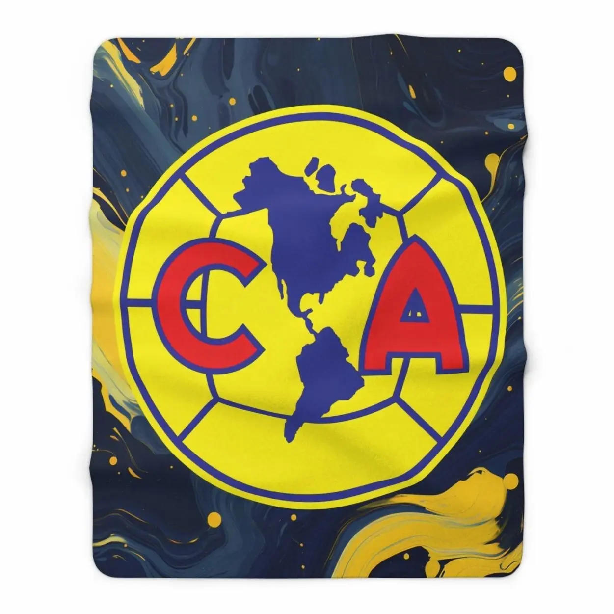 Club America Futbol Deportivo Sherpa Fleece Blanket/ Cobija Mexicana Liga MX | Christmas Gift, Regalo para Navidad, Lightweight Blanket