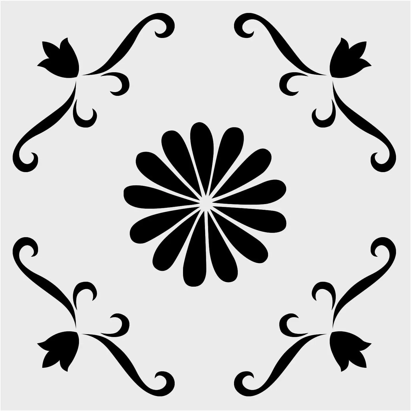 Wall Stencils for Painting Large Pattern 12" x 12", Reusable Large Floor Stencils, Simple Tile Stencils for Decor (NS18)