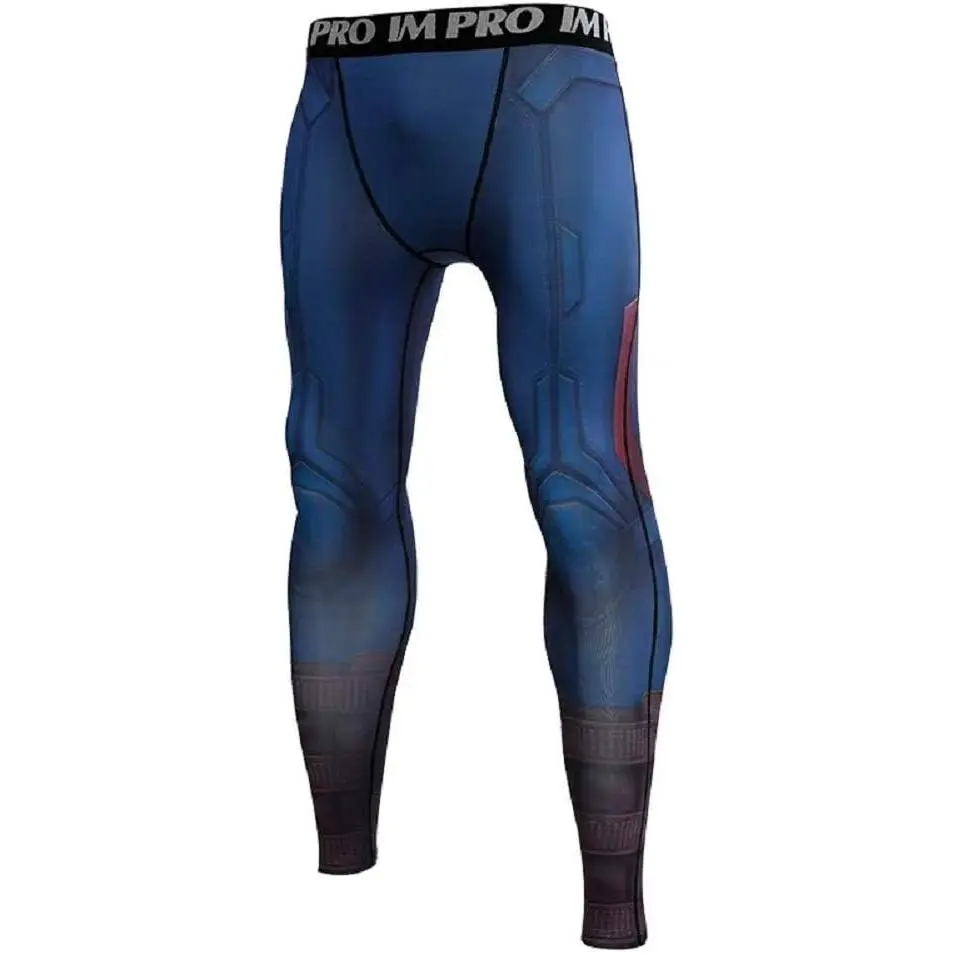 Men's Superhero Compression Shirt, 3D Print Long Sleeve Athletic Base Layer, Quick-Dry Lightweight Breathable Fabric for Gym and Fitness Workouts, Male