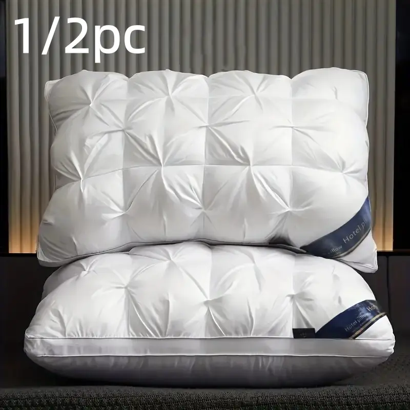 Hotel Series Sleep Bed Pillow Set, Large 2 Pack, Side Sleeper & Back Sleeper Pillows, Ultra Soft Down Alternative Microfiber Fill, 48x74 Cm