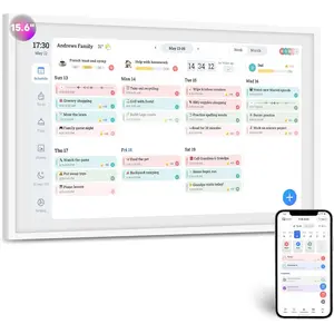 Premium Version 15.6" Digital Calendar, Smart Touchscreen Chore Chart & Planner with Mobile Interconnection, Multi-functional Electronic Calendar for Schedule, Meal Planner, Chore Chart, Photo Display