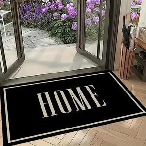 Welcome Home Letter Pattern Door Mat, Non-slip Floor Mat, Rectangle Home Decor Mat for Home Living Room Bedroom Kitchen