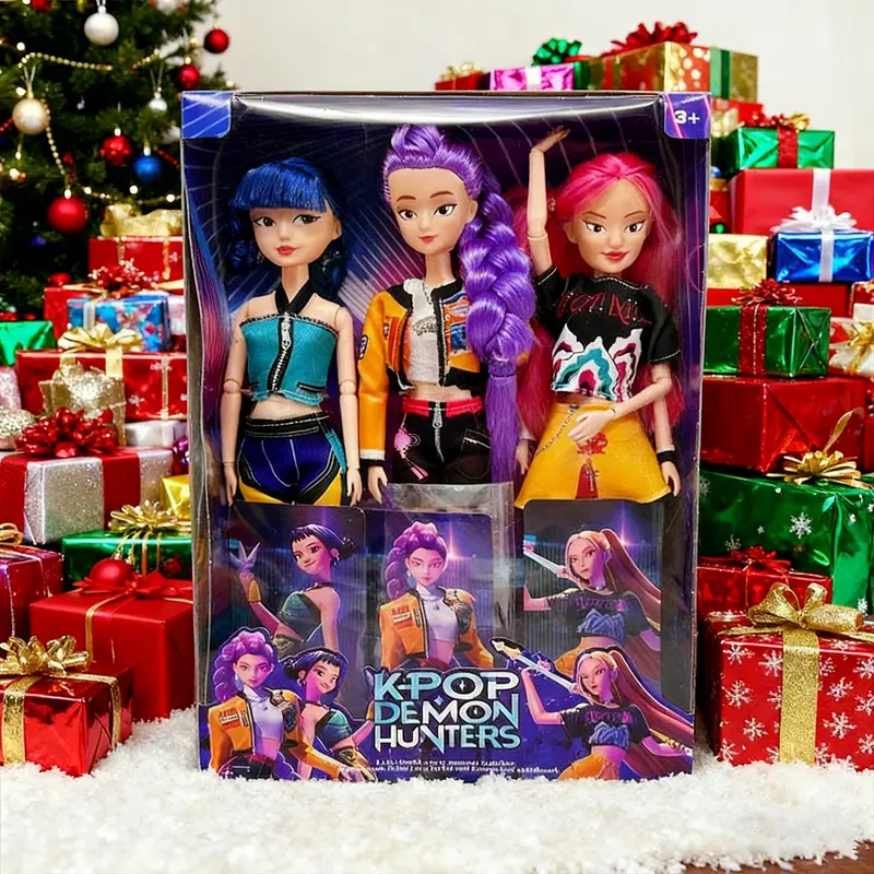 Anime Action Figure Doll Set| Rumi Mira Zoey 3-Pack| 11.5-12 Inch Joint Movable| Collectible for Fans Kids| Christmas & Halloween Gift| Desk Display