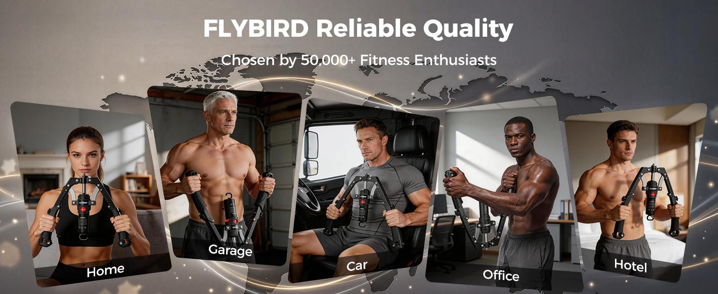 FED Fitness Flybird Series CT1 Chest Trainer Arm Exerciser & Arm Strength Trainer - Adjustable 22-440lbs Core, Tricep Workout Equipment with Ab Roller Wheel, Home Gym Exercise Equipment (Pad & Bag Incl.) for Men Women FED Fitness Flybird Series CT1 Chest Trainer Arm Exerciser & Arm Strength Trainer - Adjustable 22-440lbs Core, Tricep Workout Equipment with Ab Roller Wheel, Home Gym Exercise Equipment (Pad & Bag Incl.) for Men Women