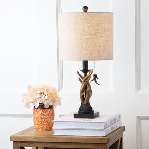 JONATHAN Y Gaston Resin Mini LED Table Lamp , for bedroom, living room, foyer, hallways, dining room, dorms
