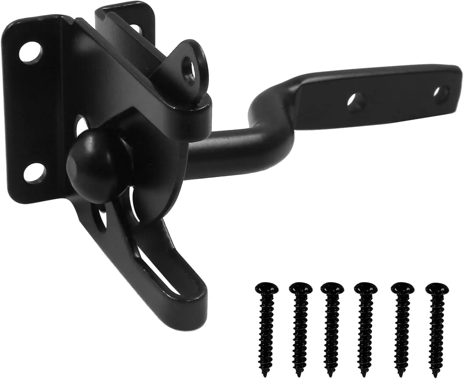 Self-Locking Gate Latch | Heavy Duty, Automatic Gravity Lever, For Wooden Fence