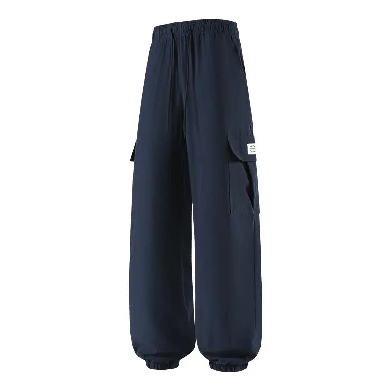 Men's Grey Cargo Jogger Pants - Multi-Size, Fashion, Oversized Men's Pants with Elastic Waist, Drawstring, Multiple Pockets, Loose Fit, Lightweight Durability, Streetwear for Casual Wear, Hiking, Multi-Size Men's Pants