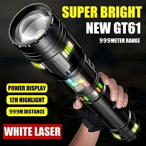 80W LED GT61 High Power Led Flashlights Super Bright Spotlight Tactical flashlight Zoomable Outdoor Emergency Camping Torch