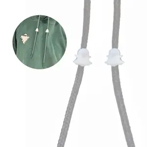 Ghost Hoodie String Charms – Cute Glow-in-the-Dark Ghost Lace Ends for Hoodies & Sweatshirts