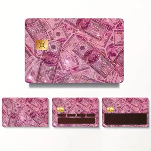 Pink Coin Credit Card Sticker Bank Card Sticker Sticker Waterproof Wear Resistant Scratch Proof