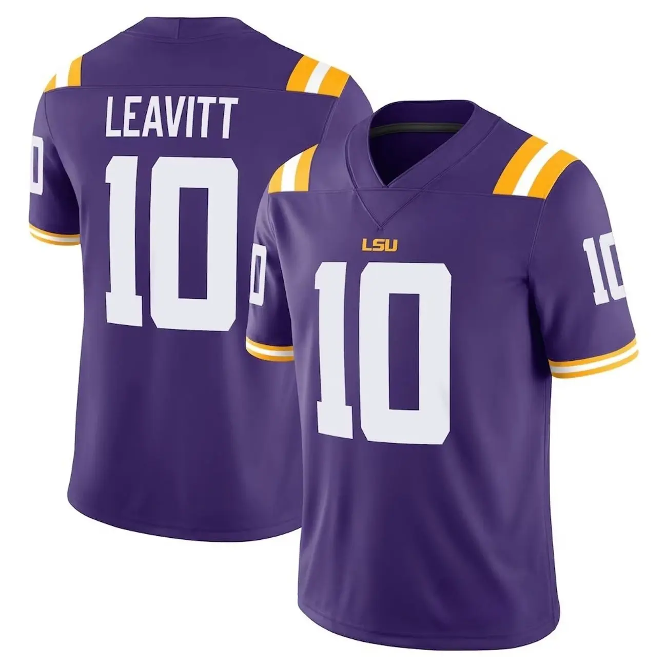 Men Football Jesey Sam Leavitt LSU Tigers Home Football Game Jersey - Royal