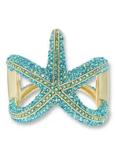 Heidi Daus Starfish Pavé Crystal Hinged Bangle Cuff