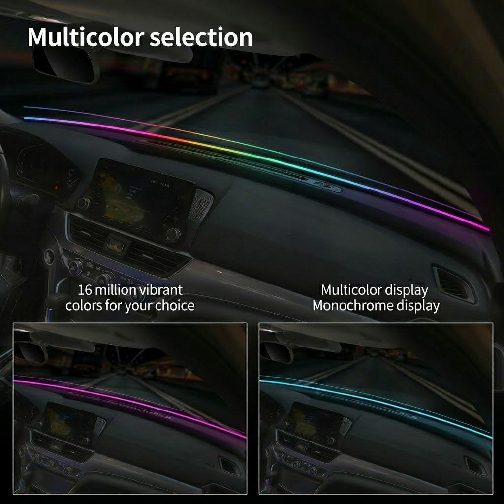 Smart LED Car Lights Interior with USB Port, LED Strip Fiber Optic Ambient Lighting Car, Wireless App Control, Sync to Music, Car Decorations Interior Accessories Gifts for Women Men led  car  ambient  light Multicolor LED Rock Light Kit