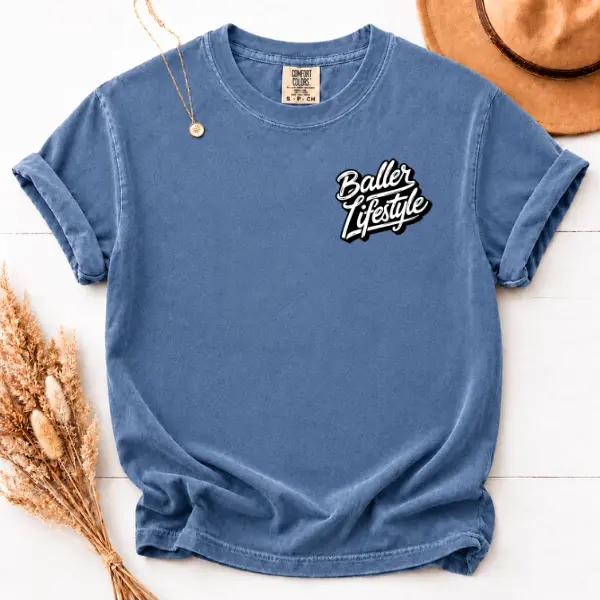Comfort Colors T-Shirt Baller Lifestyle Graphic Tee, Retro Baseball Inspired Sports Shirt, Game Day Athlete Unisex Tee
