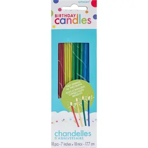 Rainbow Sparkling Birthday Cake Candles
