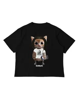 Skaiwater Kitty Shirt - Oversized Drop Shoulder