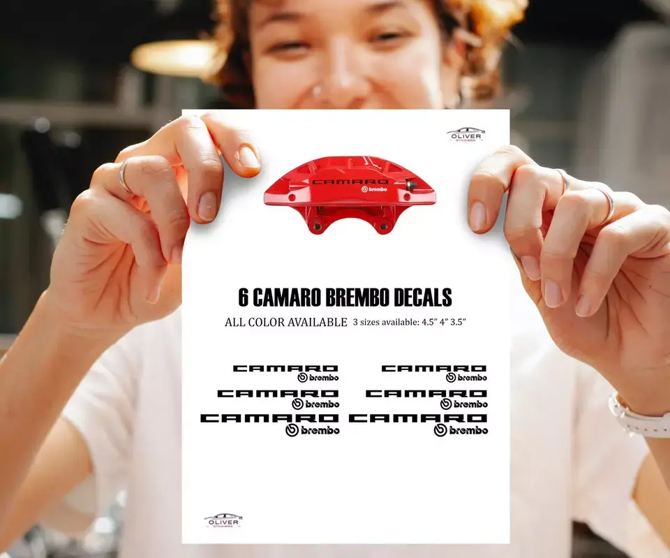 6x CAMARO BREMBO Brake Calipers Decal Stickers for Car
