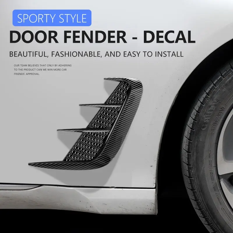Universal Car Door Wing Side Skirt Simulation Air Intake Decoration, Scratch-Resistant Adhesive Exterior Modification Accessory, Automotive Decoration, Car Decorative Sticker, Car Stickers, Decals for Vehicles